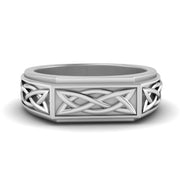 Celtic Engraved Mens Gold Ring